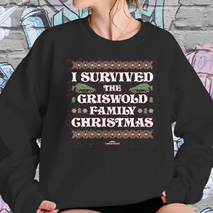 Ripple Junction National Lampoons Christmas Vacation Adult Unisex I Survived Light Weight Crew Women Sweatshirt Gifts for Her