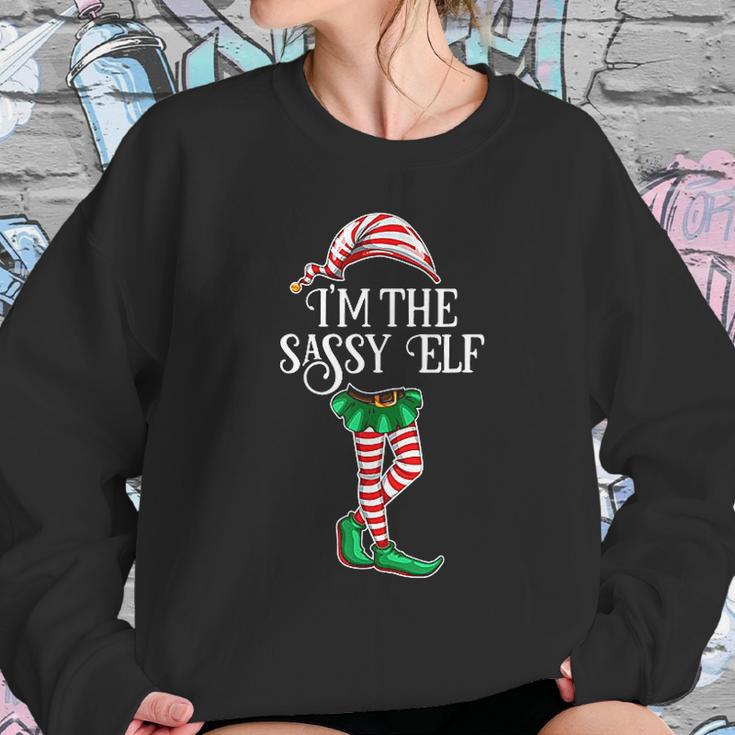 Im The Sassy Elf Christmas Matching Family Group Gift Women Sweatshirt Gifts for Her