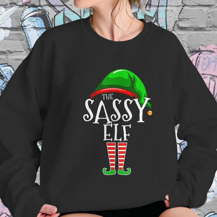 The Sassy Elf Family Matching Group Christmas Gift Funny Women Sweatshirt Gifts for Her