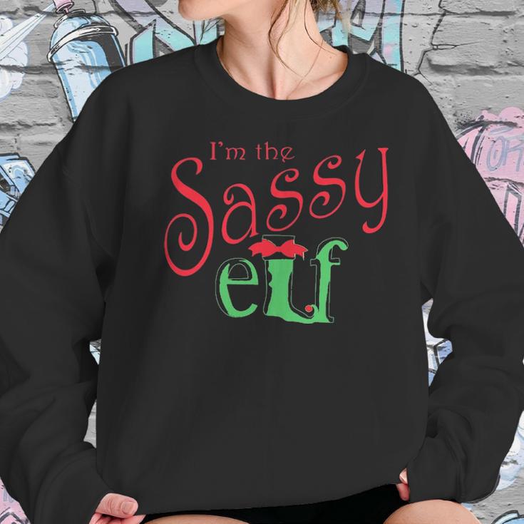 Im The Sassy Elf Funny ChristmasWomen Sweatshirt Gifts for Her