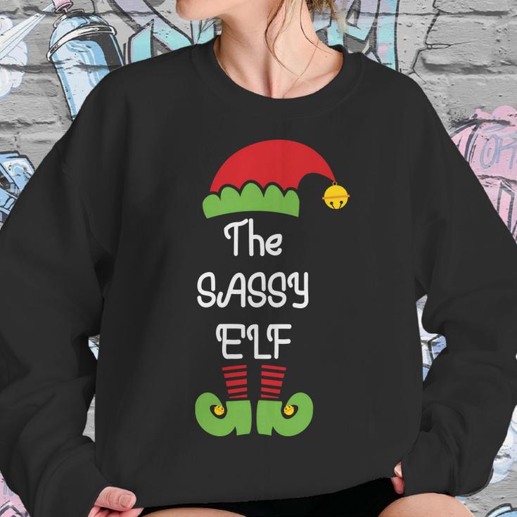 The Sassy Elf Matching Christmas Holiday Gift Women Sweatshirt Gifts for Her