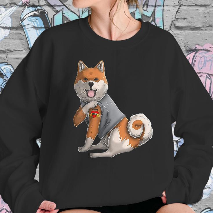 Shiba Inu I Love Mom Tattoo Dog Women Sweatshirt Gifts for Her