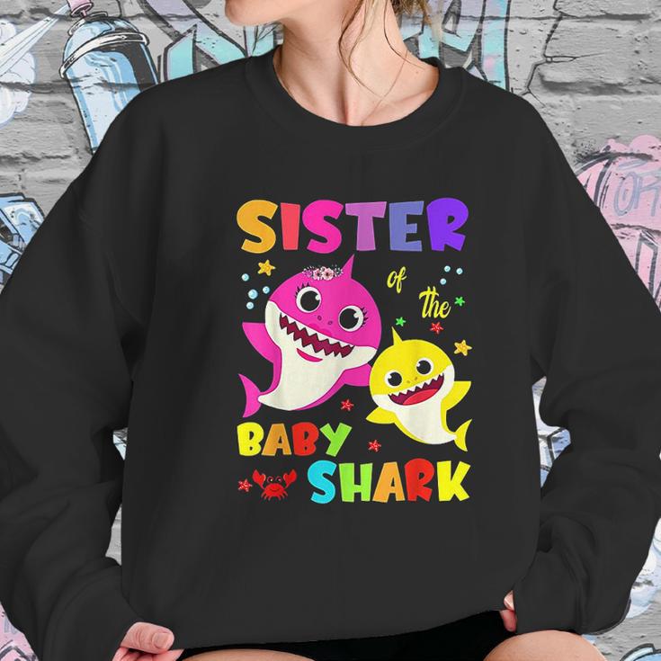 Sister Of The Baby Shark Birthday Sister Shark Women Sweatshirt Gifts for Her