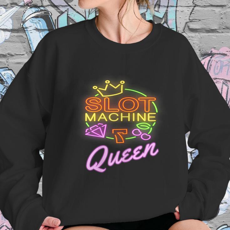 Womens Slot Machine Queen Casino Funny Gambling Women Sweatshirt Gifts for Her