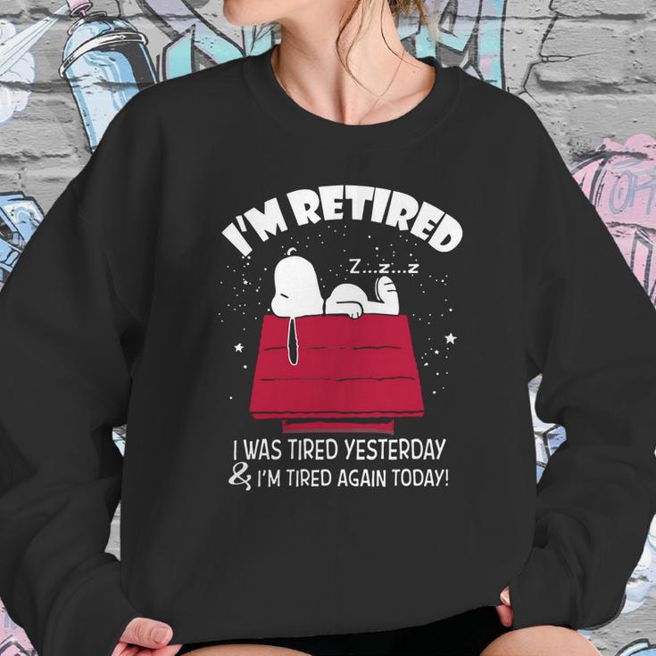 Snoopy Im Retired I Was Tired Yesterday Shirt Hoodie Tank Top Women Sweatshirt Gifts for Her