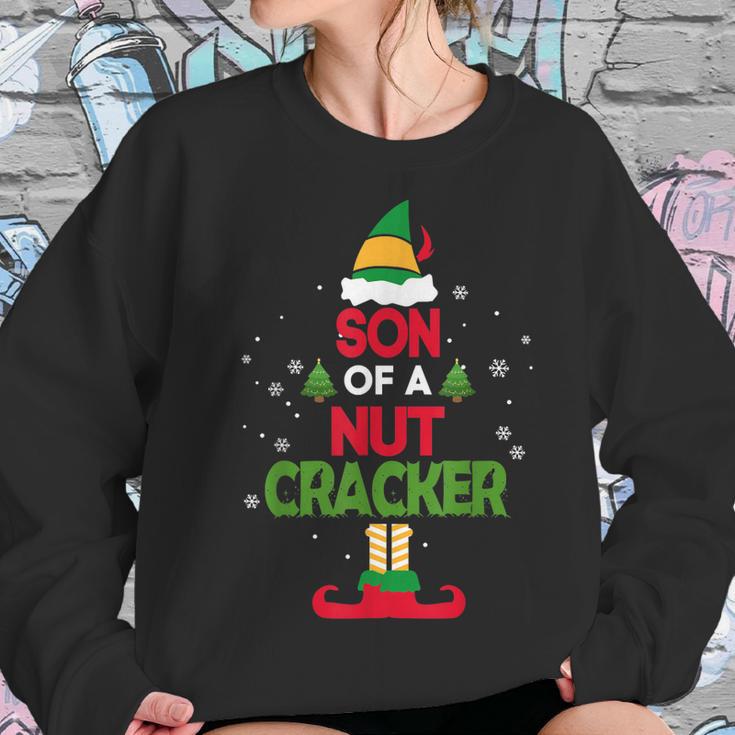 Son Of A Nutcracker Elf Funny Christmas Apparel For Kids Women Sweatshirt Gifts for Her