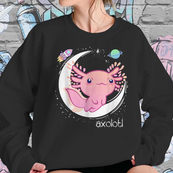 Space Axolotl Kawaii Pastel Goth | Japan Anime Comic Men Women T-Shirt Graphic Print Casual Unisex Tee Women Sweatshirt Gifts for Her