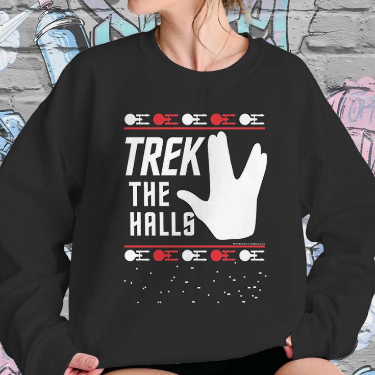 Star Trek Christmas Trek The Halls Ugly Apparel Women Sweatshirt Gifts for Her