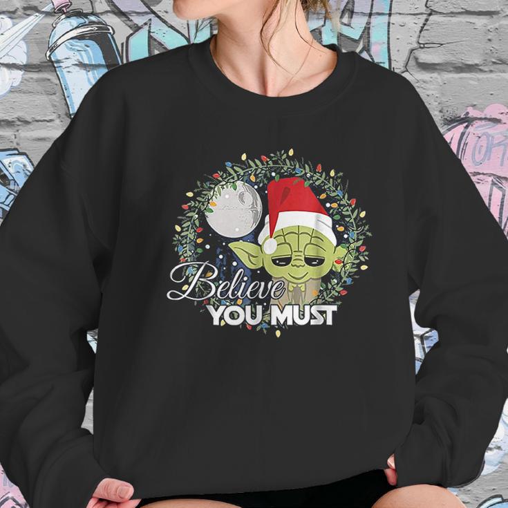 Star Wars Yoda Santa Believe You Must Christmas Reef Women Sweatshirt Gifts for Her