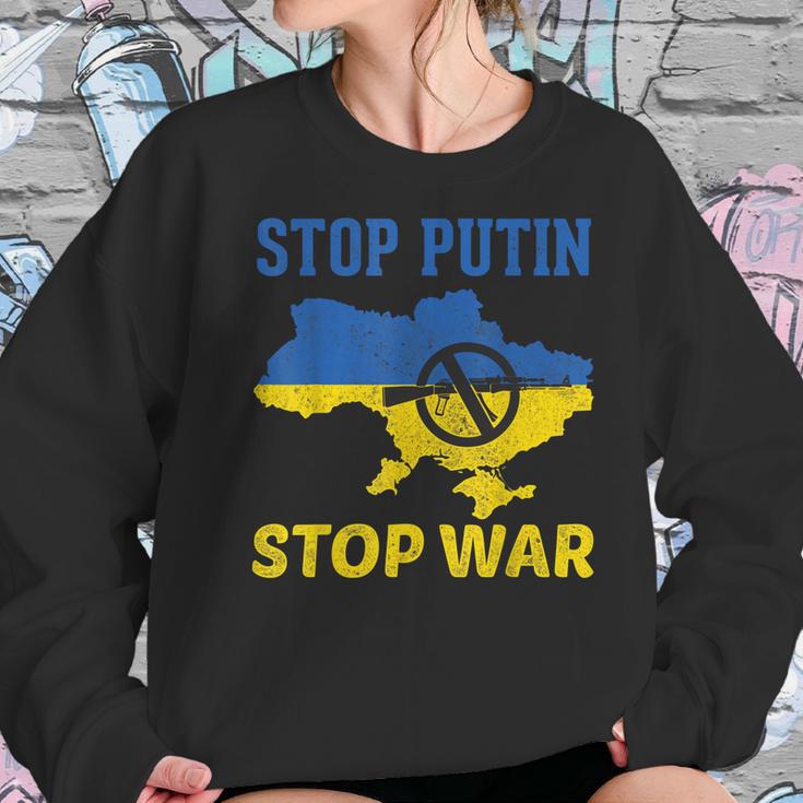 Stop Putin Stop War Stand With Ukraine Free Ukraine Support Men Women T-Shirt Graphic Print Casual Unisex Tee Women Sweatshirt Gifts for Her