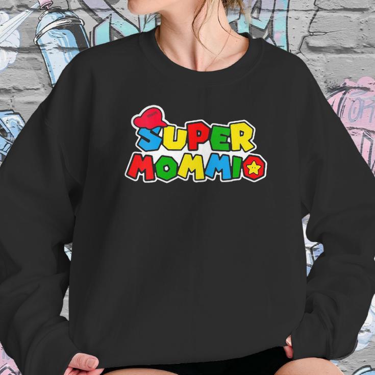 Super-Mommio Funny Mom Mommy Mother Video Game Lovers Women Sweatshirt Gifts for Her