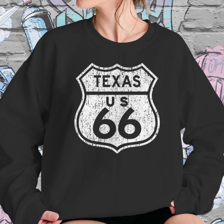 Texas Historic Route 66 Distressed Graphic Men Women T-Shirt Graphic Print Casual Unisex Tee Women Sweatshirt Gifts for Her