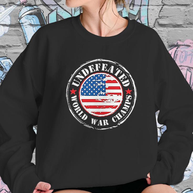 Undefeated World Champ Graphic Novelty Sarcastic Women Sweatshirt Gifts for Her