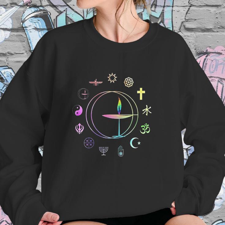 Unitarian Universalist Rainbow Uu Chalice Women Sweatshirt Gifts for Her