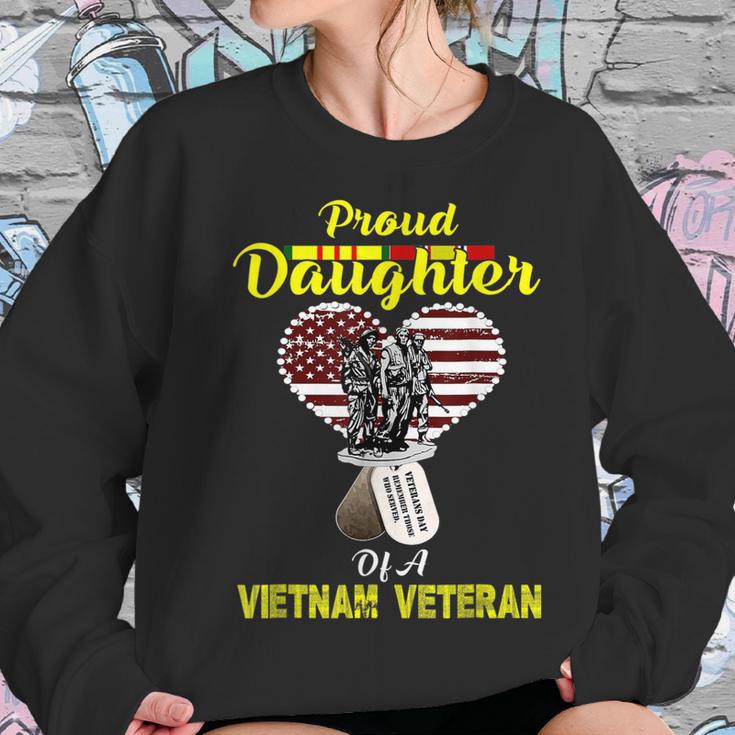 Veteran Day Proud Daughter Of A Vietnam Veteran Women Sweatshirt Gifts for Her