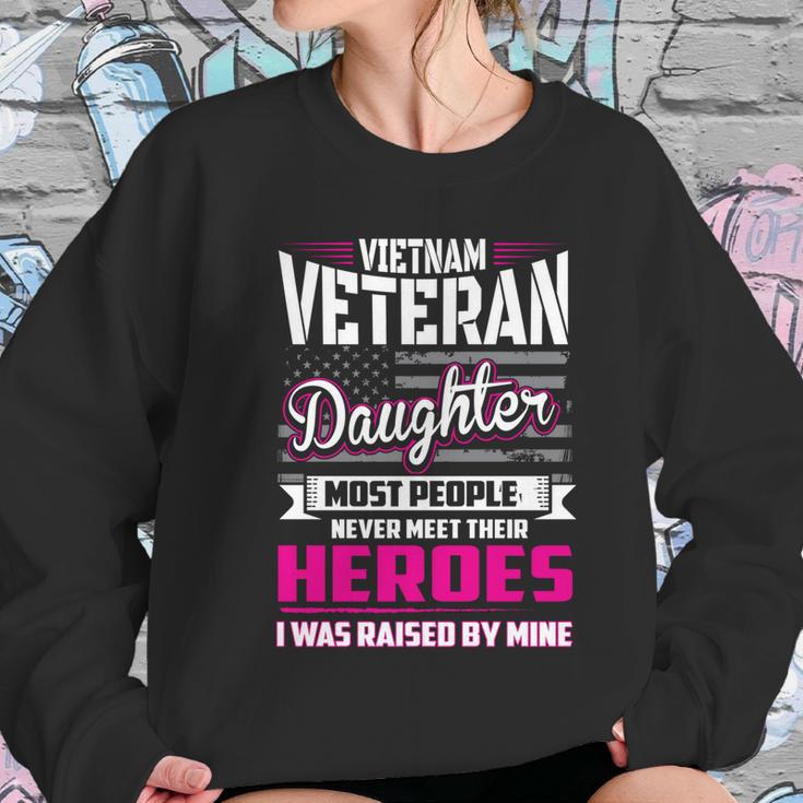 Vietnam Veteran Daughter Cute Gift Raised By My Hero Graphic Design Printed Casual Daily Basic V2 Women Sweatshirt Gifts for Her