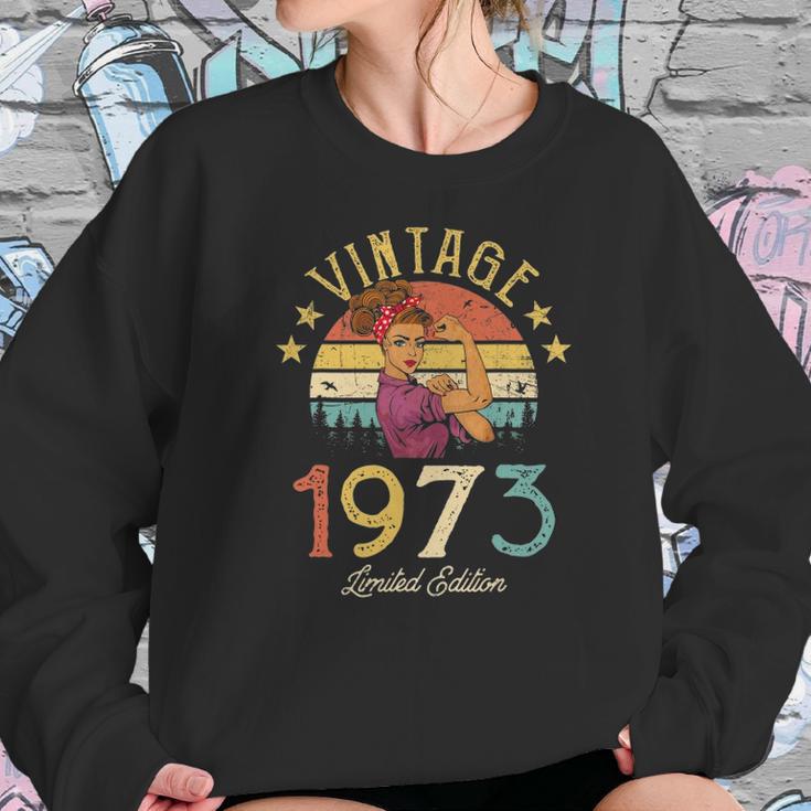 Vintage 1973 Made In 1973 49Th Birthday Women 49 Years Old Women Sweatshirt Gifts for Her