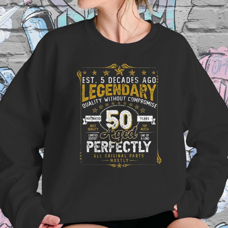 Vintage Legendary 50 Years Old Aged Perfectly 50Th Birtday Women Sweatshirt Gifts for Her