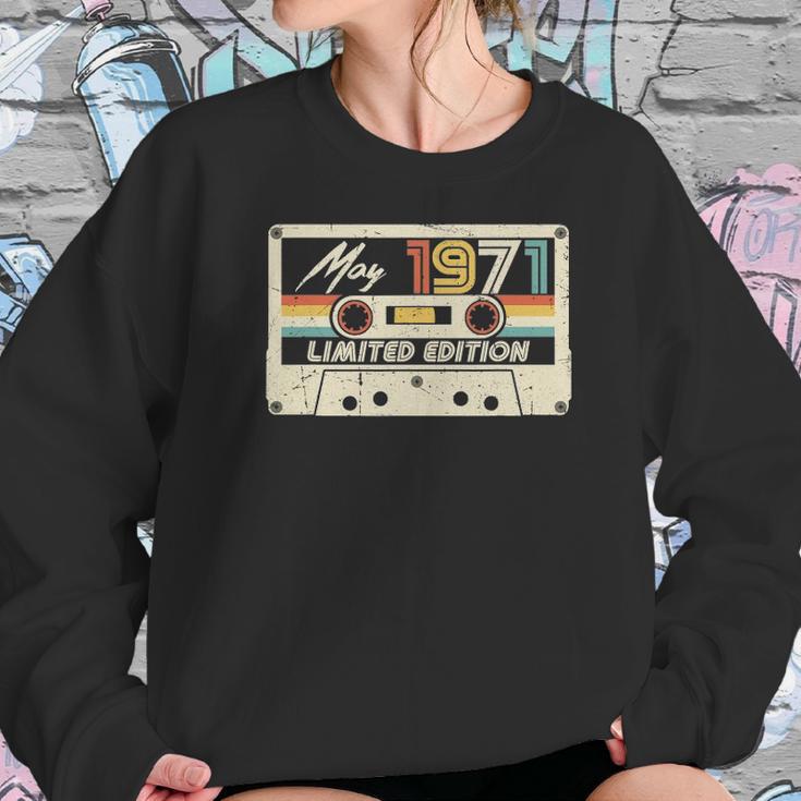 Vintage May 1971 50Th Birthday Gift Retro Cassette Tape Women Sweatshirt Gifts for Her