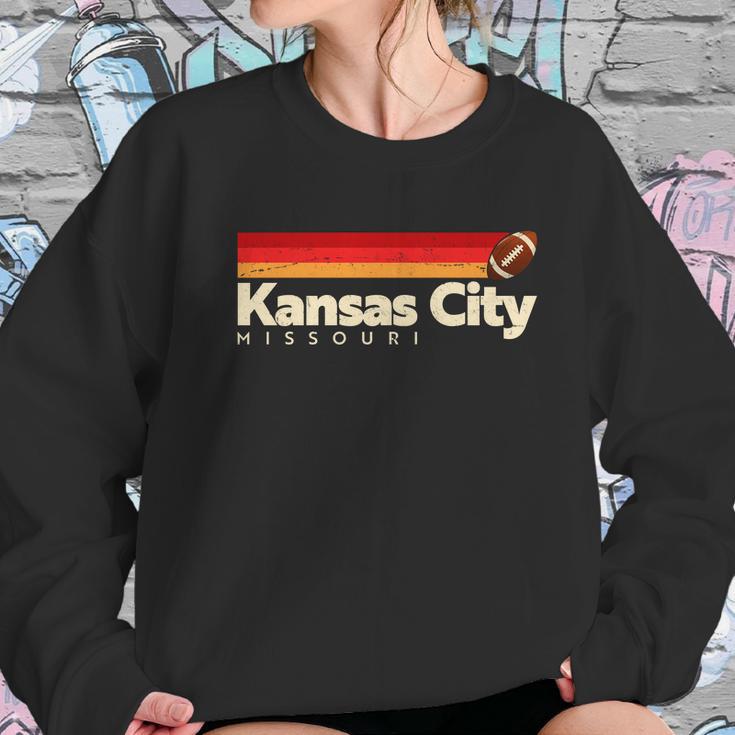 Vintage Retro Kansas City Missouri Football Women Sweatshirt Gifts for Her