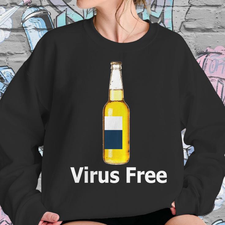 Virus Free Beer Bottle Women Sweatshirt Gifts for Her