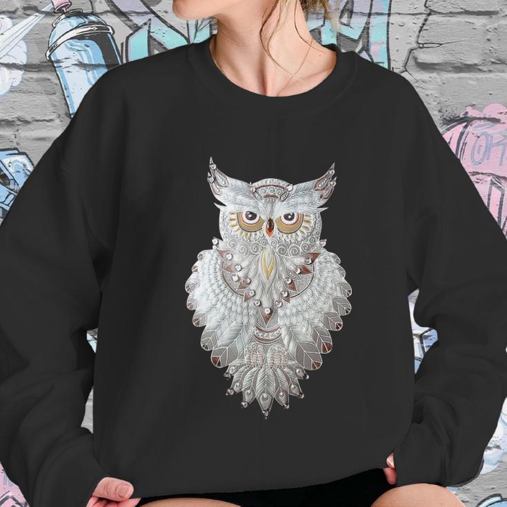 White Owl Women Sweatshirt Gifts for Her