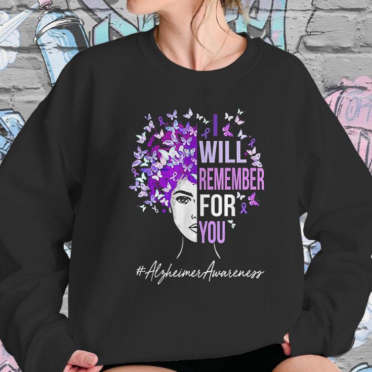 I Will Remember For You Alzheimer Awareness Womens Butterfly Women Sweatshirt Gifts for Her