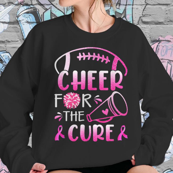 Woman Breast Cancer Awareness Cheer For The Cure Men Women T-Shirt Graphic Print Casual Unisex Tee Women Sweatshirt Gifts for Her