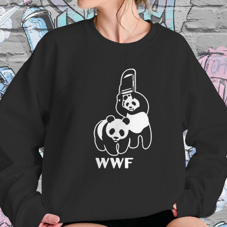 Wwf Funny Panda Bear Mma Wrestling Women Sweatshirt Gifts for Her