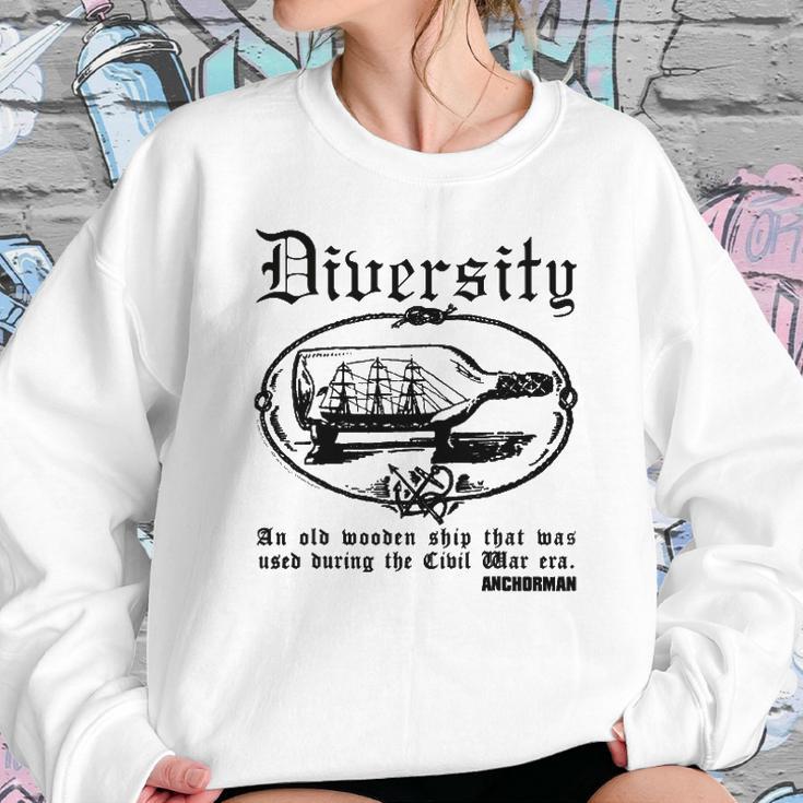 Anchorman Diversity An Old Wooden Ship Men Women T-Shirt Graphic Print Casual Unisex Tee Women Sweatshirt Gifts for Her