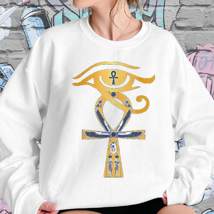 Ancient Egypt God Eye Of Horus Ankh Egyptian Symbol Women Sweatshirt Gifts for Her