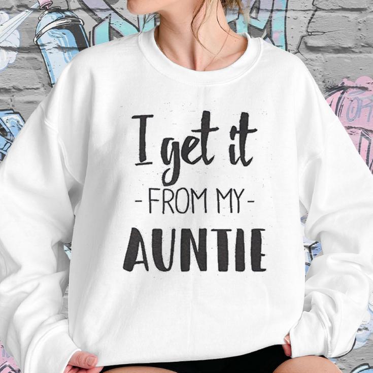 I Get It From My Auntie Creeper Funny Family Baby Jumpsuit Women Sweatshirt Gifts for Her