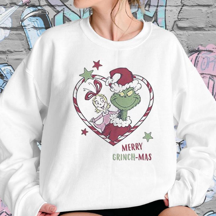 Christmas Grinchmas Heart Graphic Women Sweatshirt Gifts for Her