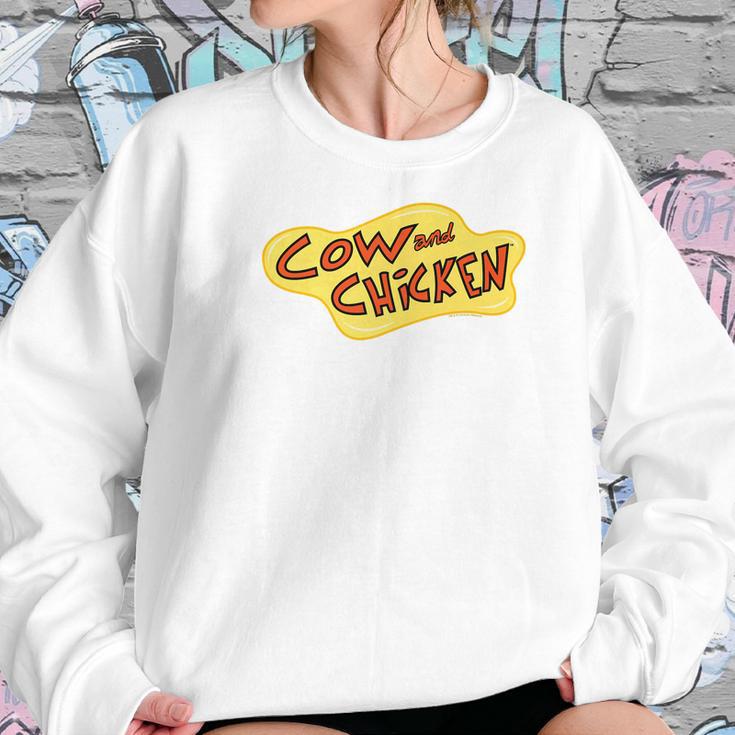 Cow And Chicken Logo Color Women Sweatshirt Gifts for Her