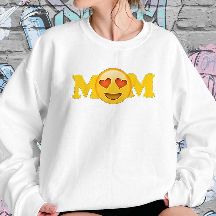 Emoji Mothers Day For Women Mom Heart Eyes Emoji Love Women Sweatshirt Gifts for Her