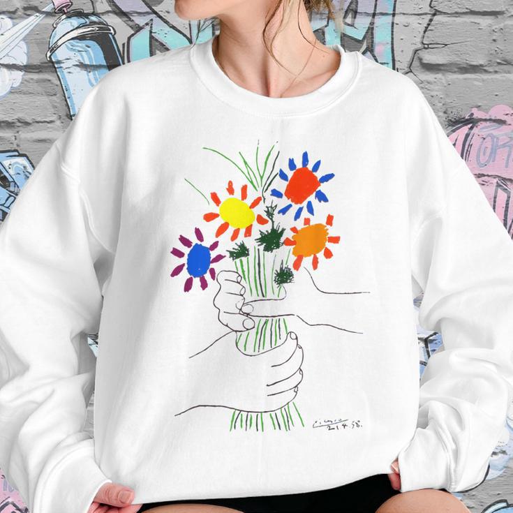 Flowers Bouquet Artwork Women Sweatshirt Gifts for Her