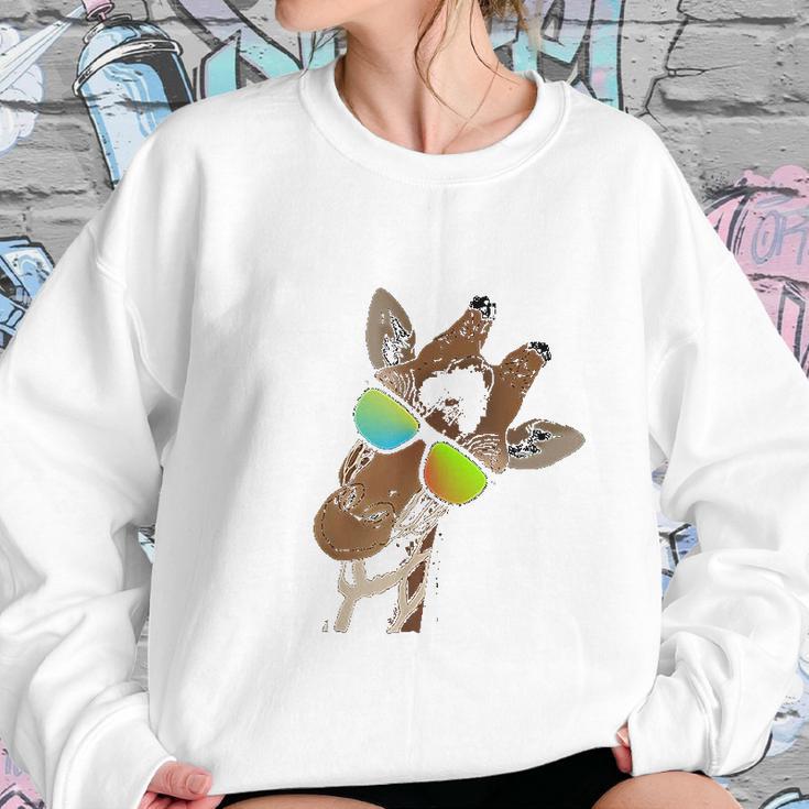 Funny Looking Giraffe For Giraffes Zebras Lovers Women Sweatshirt Gifts for Her