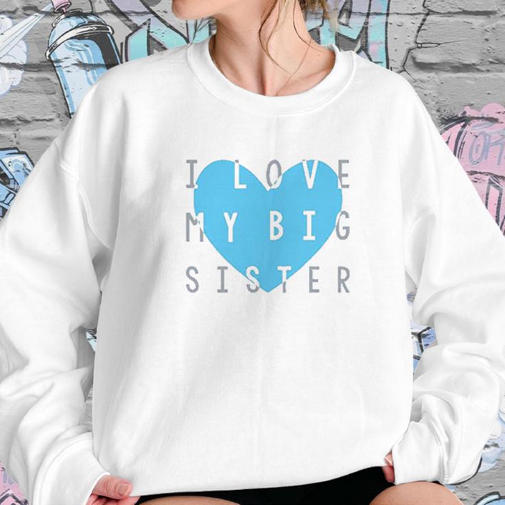 Heart Co Designs Big Sister Baby Clothes I Love My Big Sister Women Sweatshirt Gifts for Her