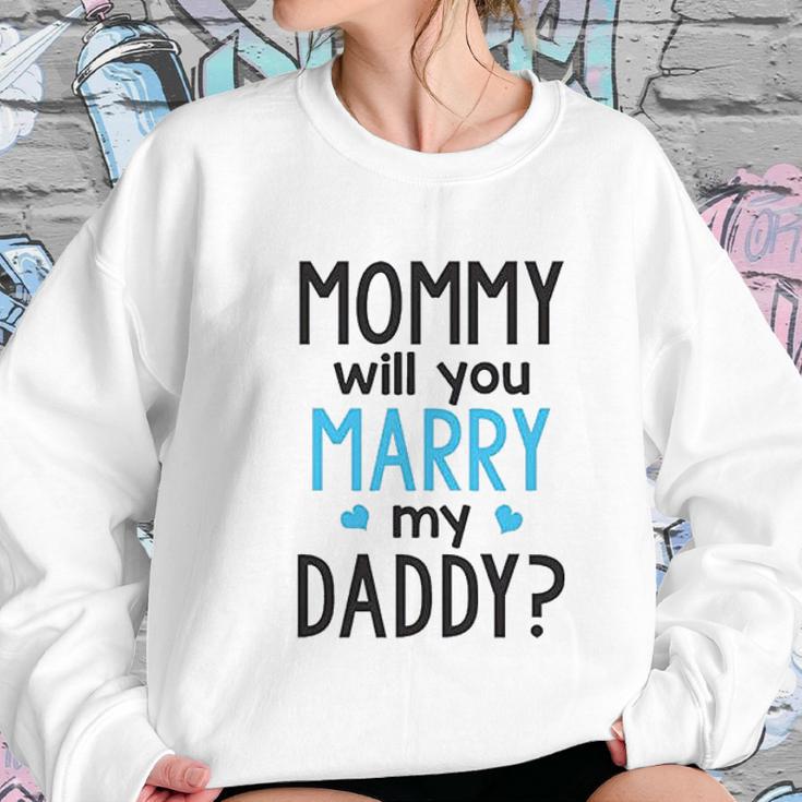 Heart Co Designs Cute Proposal Baby Onesie Mommy Will You Marry My Daddy Baby Clothes Women Sweatshirt Gifts for Her