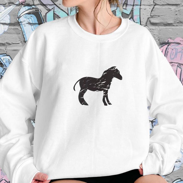 Horse Stallion Or Young Colt Vintage Distressed Women Sweatshirt Gifts for Her