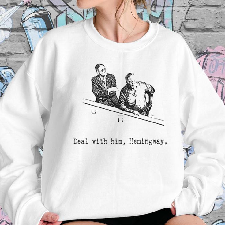 James Joyce X Ernest Hemingway Drunken Shenanigans Painting Classic Women Sweatshirt Gifts for Her