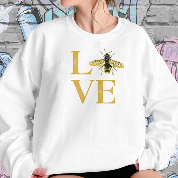 Love Bees Beekeeper Gift Cute Honey Bee Women Sweatshirt Gifts for Her