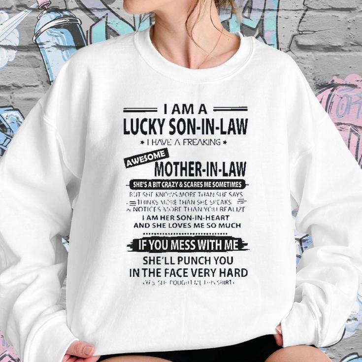 I Am A Lucky Son In Law I Have Fraking Awesome Mother In Law Women Sweatshirt Gifts for Her