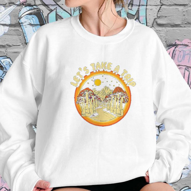 Magic Mushroom Trippy Hippie Women Sweatshirt Gifts for Her