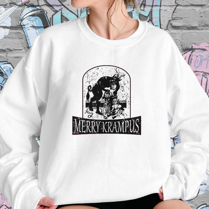 Merry Krampus Christmas Demon Women Sweatshirt Gifts for Her