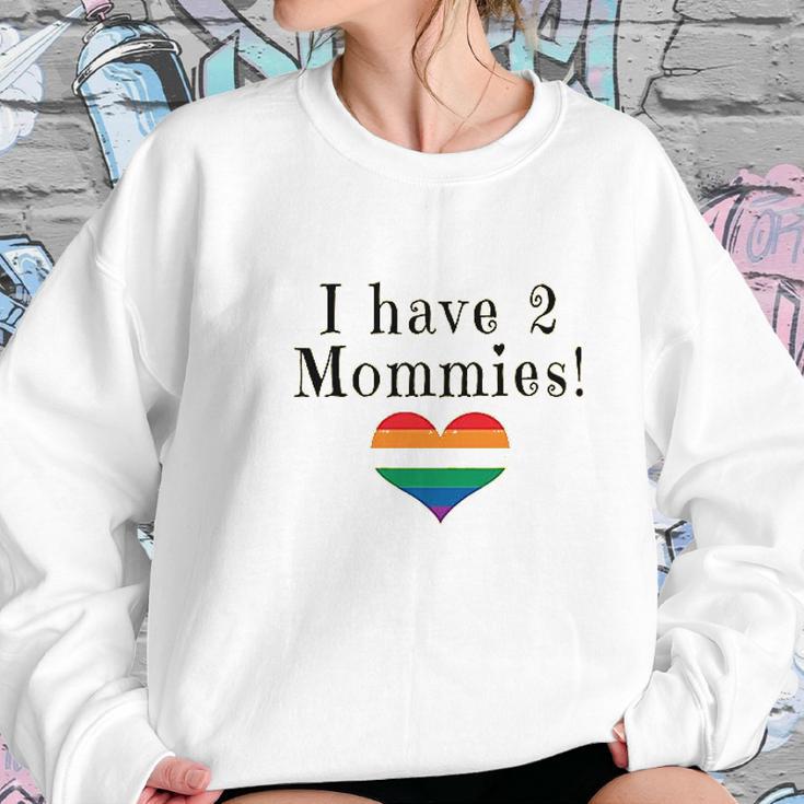 Mirage Pet Products I Have 2 Mommies Women Sweatshirt Gifts for Her