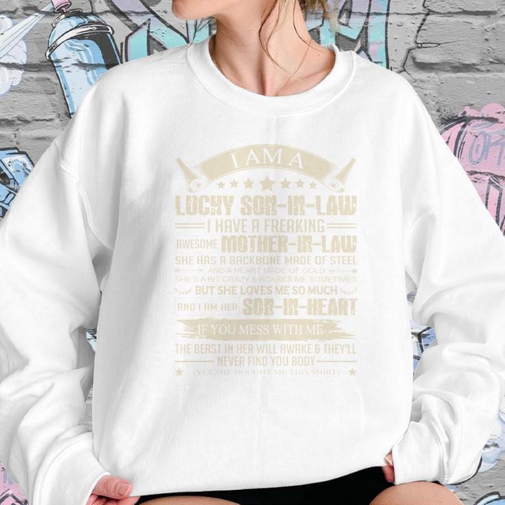 Mother In Law Lucky Son In Law Of Awesome Mother In Law Women Sweatshirt Gifts for Her