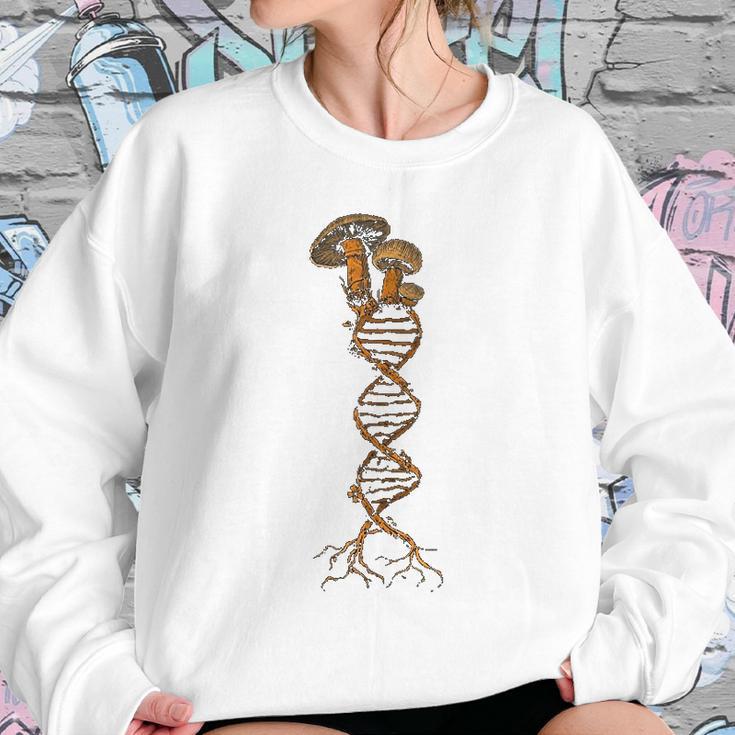 Mushroom Dna Mycology Shroom Hunter Fungi Foraging Mushrooms Women Sweatshirt Gifts for Her