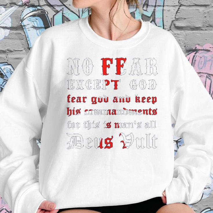 No Fear Except God Graphic Design Printed Casual Daily Basic Women Sweatshirt Gifts for Her