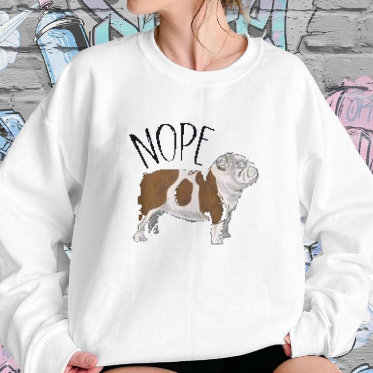 Nope Lazy English Bulldog Dog Mom Women Sweatshirt Gifts for Her